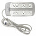 Surge Protector Outlet Strip 8 ft Gray