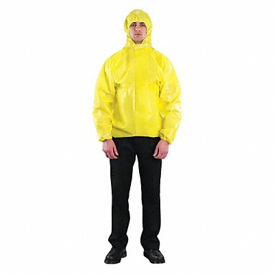 Disposable Hooded Jacket 3XL Yellow PK35