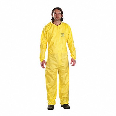 J5429 Collared Coveralls XL Yellow PE PK25