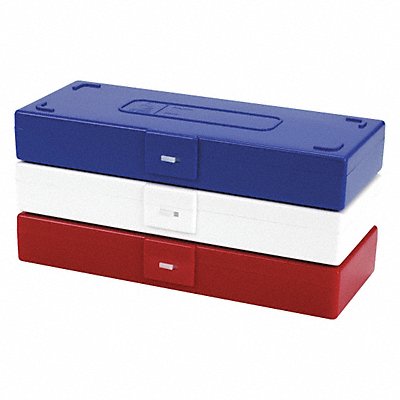 Microscope Slide Box 50 Slots Red