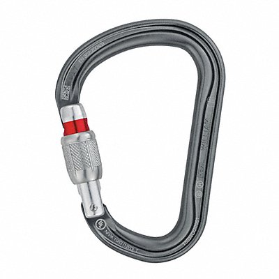 Carabiner Gray Screw-Lock Type