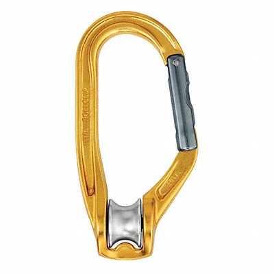 Carabiner Pulley Aluminum Gold