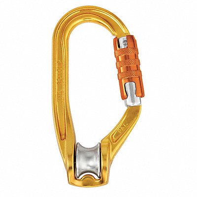 Carabiner Pulley Aluminum Gold