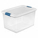 Storage Tote Clear/White Polypropylene