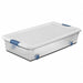 Storage Tote Clear/White Polypropylene