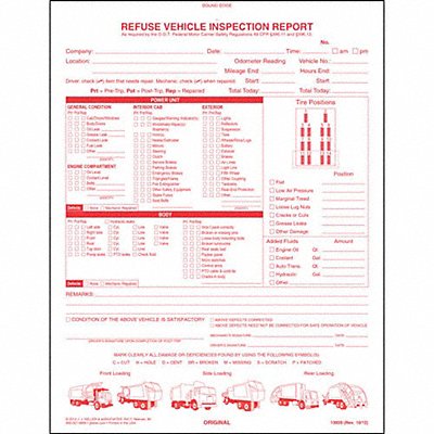 Truck Driver Vehicle Inspection Report