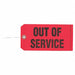 Out of Service Tag Rectangle 3-1/8 PK50