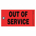 Out of Service Tag Rectangle 6-1/4 PK50