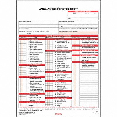 Vehicle Inspection Report PK10