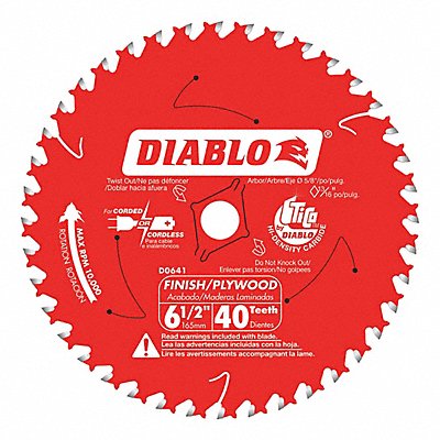 Circular Saw Blade 6 1/2 in 40 Teeth