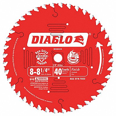 Circular Saw Blade 8 1/4 in 40 Teeth