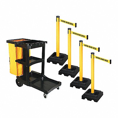 Barrier Systems Post Yellow 10 ft Belt