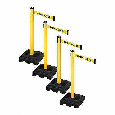 Barrier Systems Post Yellow 10 ft Belt