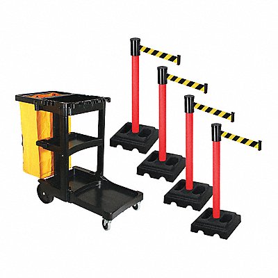 Barrier Systems Post Red 15 ft Belt