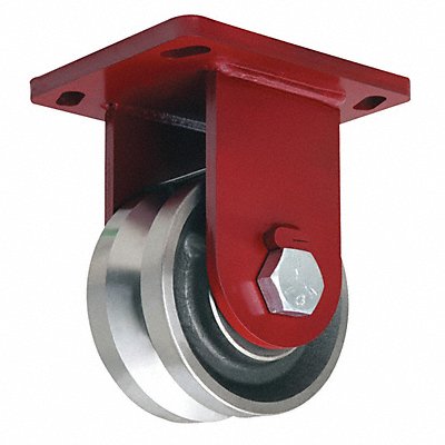 V-Groove Track-Wheel Plate Caster Rigid