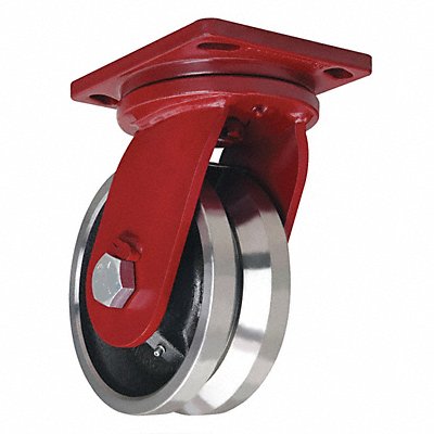 V-Groove Track-Wheel Plate Caster Swivel