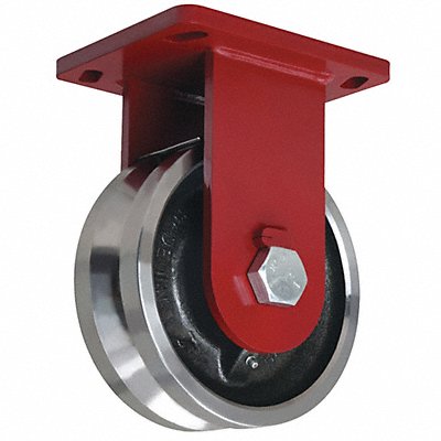 V-Groove Track-Wheel Plate Caster Rigid