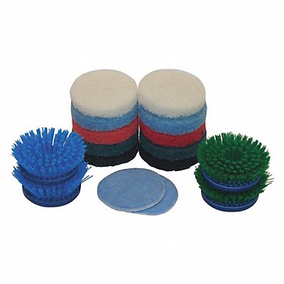 Floor Scrubber Kit 11 in L Blue/Grn