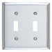 Toggle Wall Plate Brushed Finish Silver