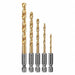 Hex Shank Drill Set 5pc Carbon Steel