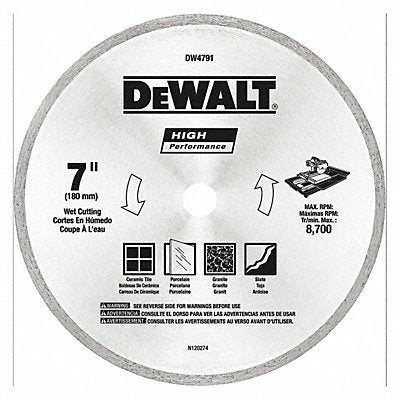 Diamond Saw Blade Blade Dia 7 in.