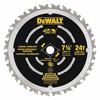 Circular Saw Blade 7 1/4 in 24 Teeth