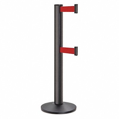 Barrier Post Steel Black Wrinkle