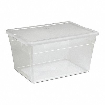 Storage Tote Clear/White Polypropylene