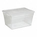 Storage Tote Clear/White Polypropylene