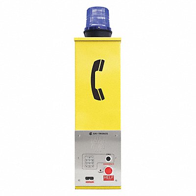 Emergency Phone Tower Yellow Wall Mount