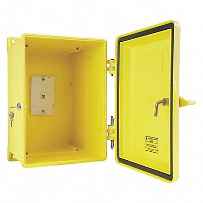 Weatherproof Phone Enclosure Yellow 15 H