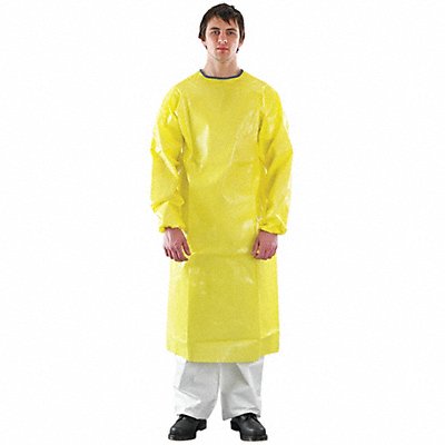 Gown XL Yellow Chem Laminate M3000 PK40