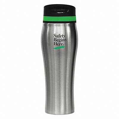 Tumbler 16 oz Size Silver/Green