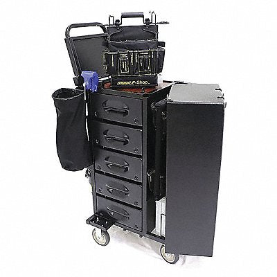 Black Light Duty Tool Utility Cart