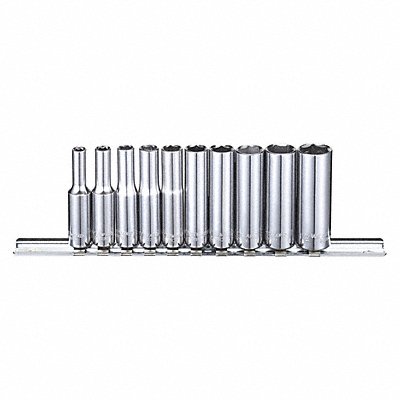 Socket Set 1/4 Drive 6-Point SAE Chrome