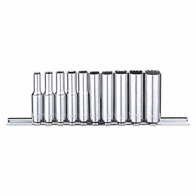 Socket Set Chrome SAE 12-Point