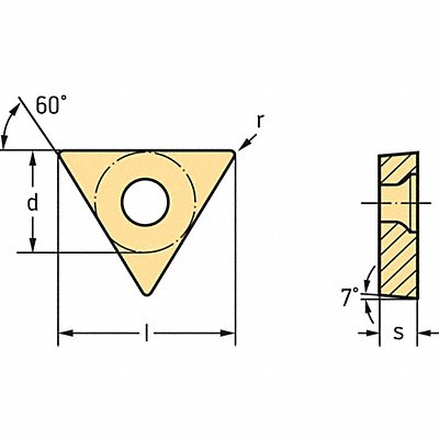 Triangle Turning Insert TCGT Carbide