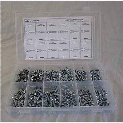 Screw/Washer Assort Hex 295pcs Zinc