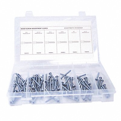 Wood Screw Assortment std. 122 pcs.