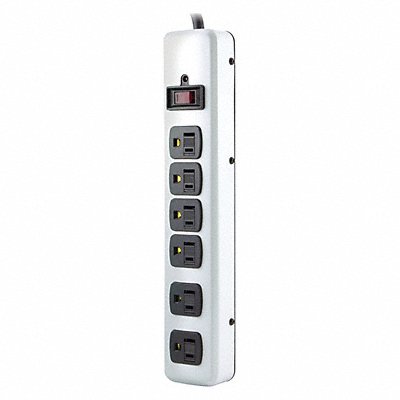 Outlet Strip 6 Outlets Beige 6 ft Cord