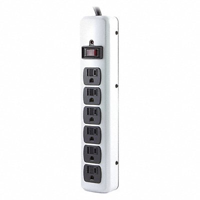 Outlet Strip 6 Outlets Beige 6 ft Cord