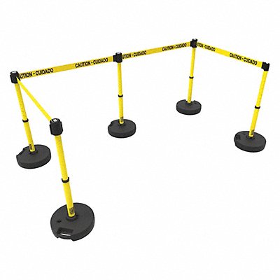 PLUS Barrier Set X5 Caution-Cuidado Ylw