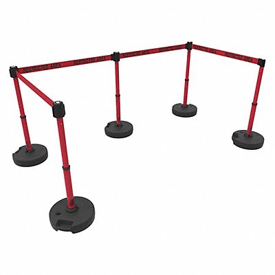 PLUS Barrier Set X5 Red Rstrictd Area