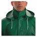 Rain Hood Green Snaps Polyester/PVC