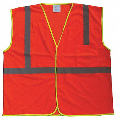 J6012 U-Block Vest Class1 Orange/Red L/XL