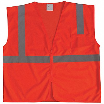 J6016 U-Block Vest Class2 Orange/Red 3XL