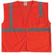 J6016 U-Block Vest Class2 Orange/Red M