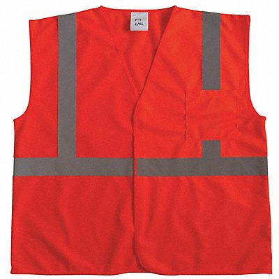 J6017 U-Block Vest Class2 Orange/Red S/M