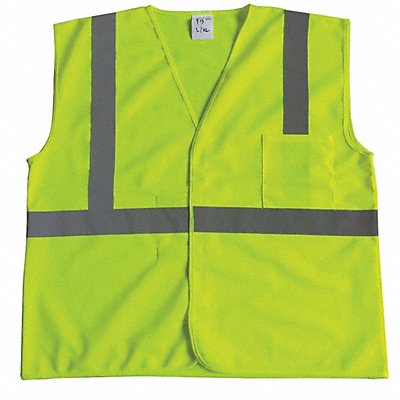 J6017 U-Block Vest Class2 Yellow/Grn S/M