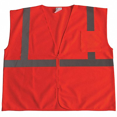 J6020 U-Block Vest Class2 Orange/Red S